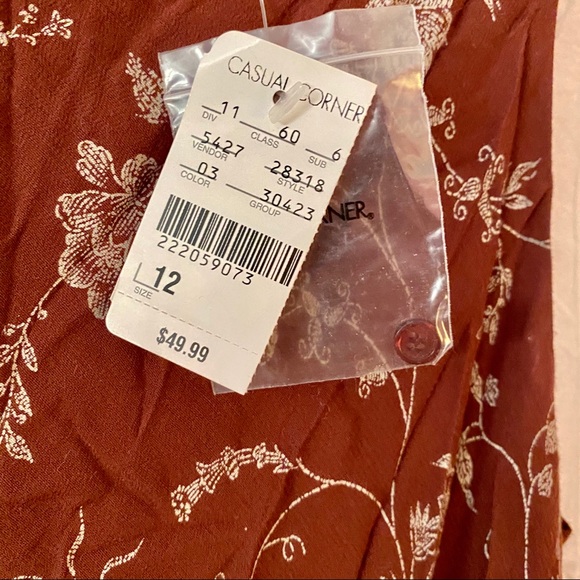 CASUAL CORNER Womens Size 12 Floral midi Dress NWT - Picture 9 of 14